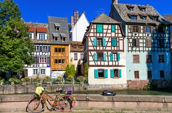 Stemning i Petite France i Strasbourg, Alsace i Frankrig
