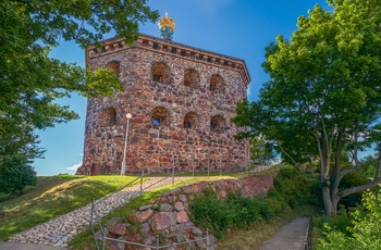 Fæstningsværket Skansen Kronan set fra Haga kvarteret i Göteborg, Sverige