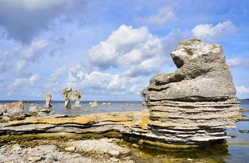 Rauker på Fårö, Gotland i Sydsverige