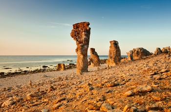 Rauker på Fårö, Gotland i Sydsverige