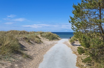 Kystvej til strand på Gotland, Sydsverige