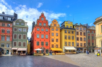 Stortorget i Gamla Stan midt i Stockholm, Sverige