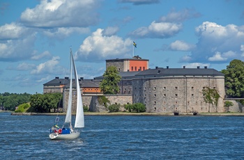 Fæstning på øen Vaxholm i Stockholms skærgård, Sverige
