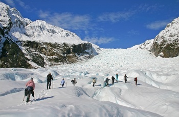 På guidet gletsjervandring på Fox Glacier - Sydøen i New Zealand