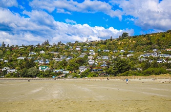 Strand nær byen Nelson - Sydøen i New Zealand