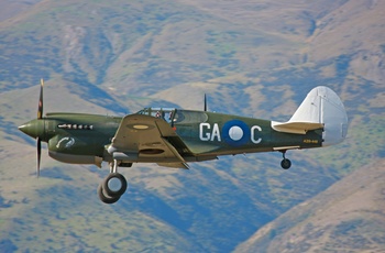 Spitfire til flyshowet Warbirds over Wanaka - Sydøen i New Zealand