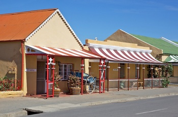 Byen Cradock og hotelbygningerne Die Tuishuis i Sydafrika