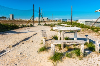 Bænk i fængslet på Robben Island, Sydafrika