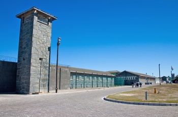 Fængselsgården på Robben Island, Sydafrika