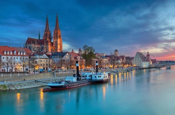 Floden Donau i Regensburg, Sydtyskland