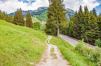 Oberjoch Pass og Bad Hindelang Valley om sommeren, Sydtyskland