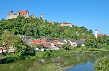 Byen Harburg ved floden Wörnitz, Sydtyskland