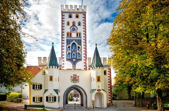 Den flotte, gamle byport i Landsberg am Lech, Sydtyskland