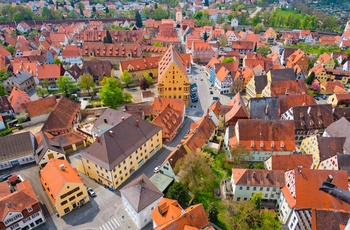 Udsigt til Nordlingens gamle bydel, Sydtyskland