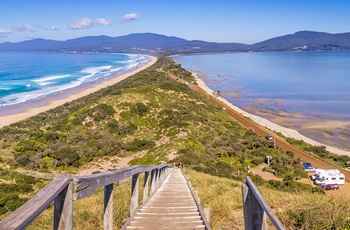 Panorama udsigt, Bruny Island i Tasmanien