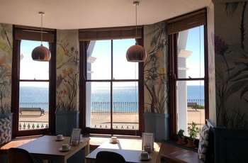 Tenby - udsigt fra morgenmadsrestauranten på The Esplanade