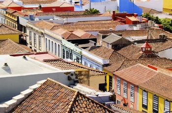 Udsigt over tagene i San Cristobal de la Laguna, Tenerife, de kanariske Øer, Spain.