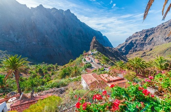 Udsigt til den lille bjerglandsby Masca på Tenerife