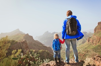 Far og datter på vandretur, Tenerife