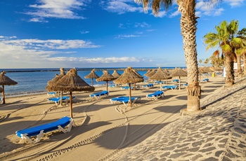 Strand ved Los Cristianos på Tenerife