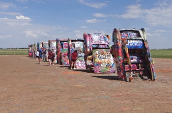 Cadillac Ranch i Amarillo, Texas i USA