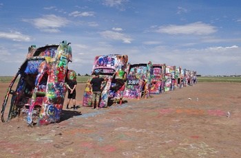 Cadillac Ranch i Amarillo, Texas i USA