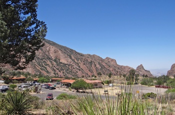 Lodge og købmand i Chisos bjergene i Big Bend National Park i Texas, USA