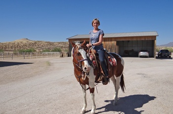 Til hest i Lajitas i sydvest Texas, USA