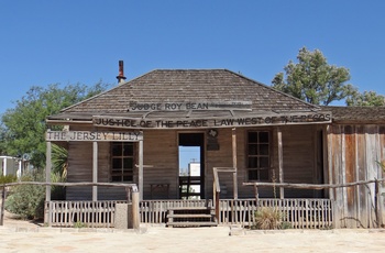 Roy Bean museum i Langtry i sydvest Texas, USA