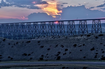 The High Level Bridge i Lethbridge - Alberta i Canada