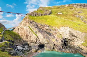 Tintagel Castle i det nordlige Cornwall - England