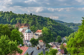 Byen Becov nad Teplou og slottet i Tjekkiet