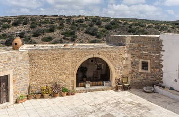 Indergården på Toplou-klosteret på Kreta - Grækenland