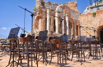 Scenen på Det Græske Teater i Taormina 