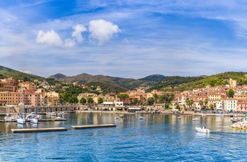 Rio Marina på øen Elba, Toscana i Italien