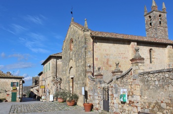 Santa Maria kirken i Monteriggioni, Toscana