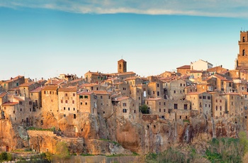Landsbyen Pitigliano i Toscana, Italien