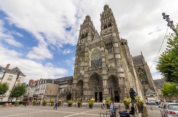 Tours - Place de la Cathedrale med Saint Gatien's katedral, Frankrig