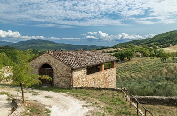 Traditionelt stenhus i Mugello-området i Toscana - Italien