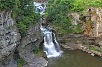 Triphammer Falls på Cornell Universitets område, Ithaca - New York State