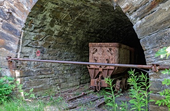 Indgang til gammel sølvmine i UNESCO området Erzgebirge, Midttyskland