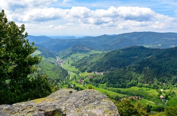 Wiesental dalen set fra bjerget Belchen i Schwarzwald, Sydtyskland
