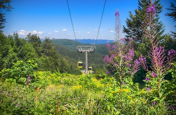 Kabelbane til toppen af bjerget Belchen i Schwarzwald, Sydtyskland