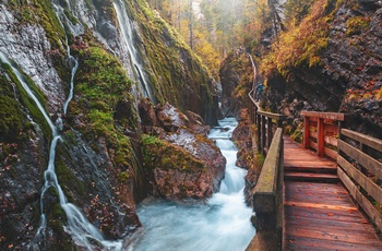 Wimbachklamm kløften i Berchtesgaden Nationalpark, Sydtyskland