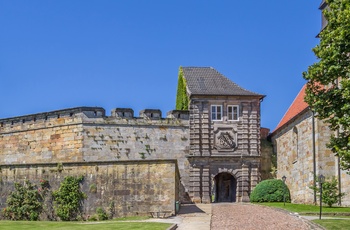 Middelalderborgen Burg Bentheim i Nordtyskland