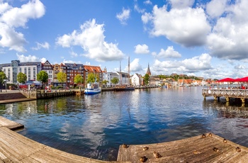 Havnebyen Flensburg, Schleswig-Holstein i Nordtyskland