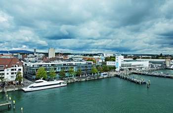 Turbåd og Zepplin museet i Friedrichshafen ved Bodensøen i Sydtyskland