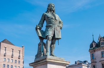 Statue af komponisten George Frideric Handel i Halle, Tyskland