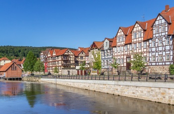 Bindingsværkshuse i Hannoversch Münden, Niedersachsen