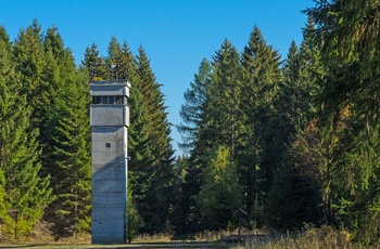 Gammelt vagttårn ved grænsen i Harzen, Tyskland